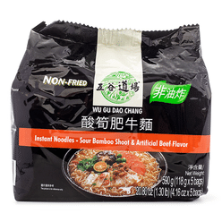 Wu Gu Dao Chang Instant Noodles, Sour Bamboo Shoot and Beef Flavor 590 g