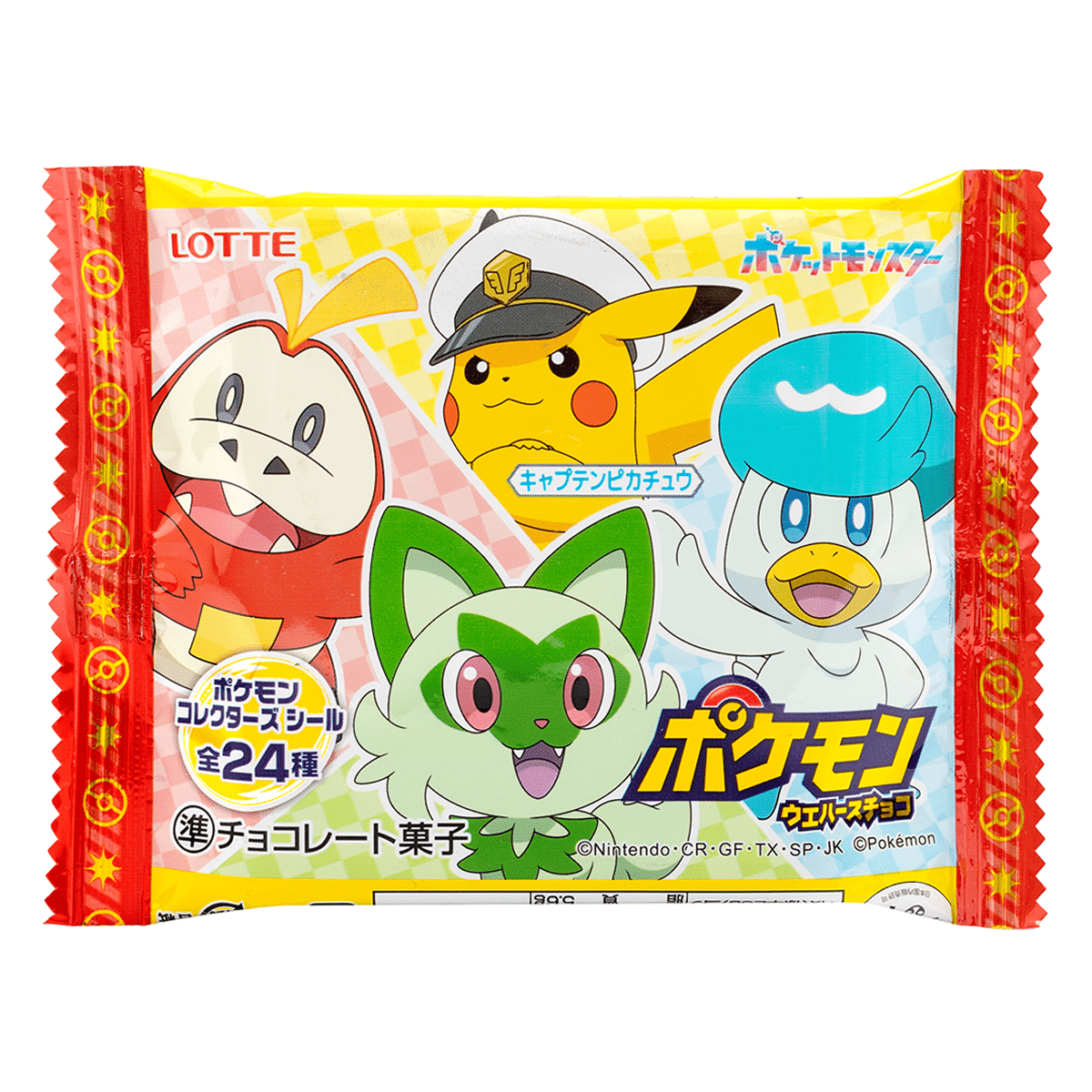 Lotte 포켓몬 웨하스 초코 (스티커 포함) 23 그램
