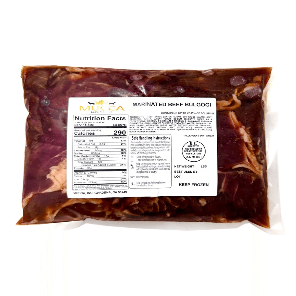 Marinated Beef Bulgogi, Frozen 1 lb