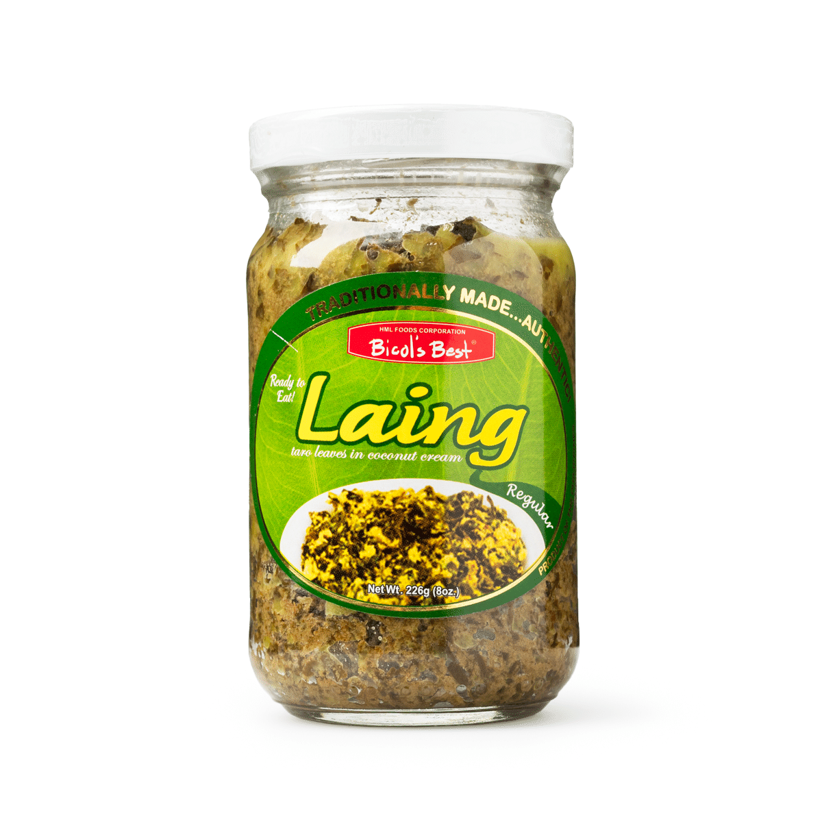 Laing - Folhas de Taro em Creme de Coco, Bicol's Best 8 oz