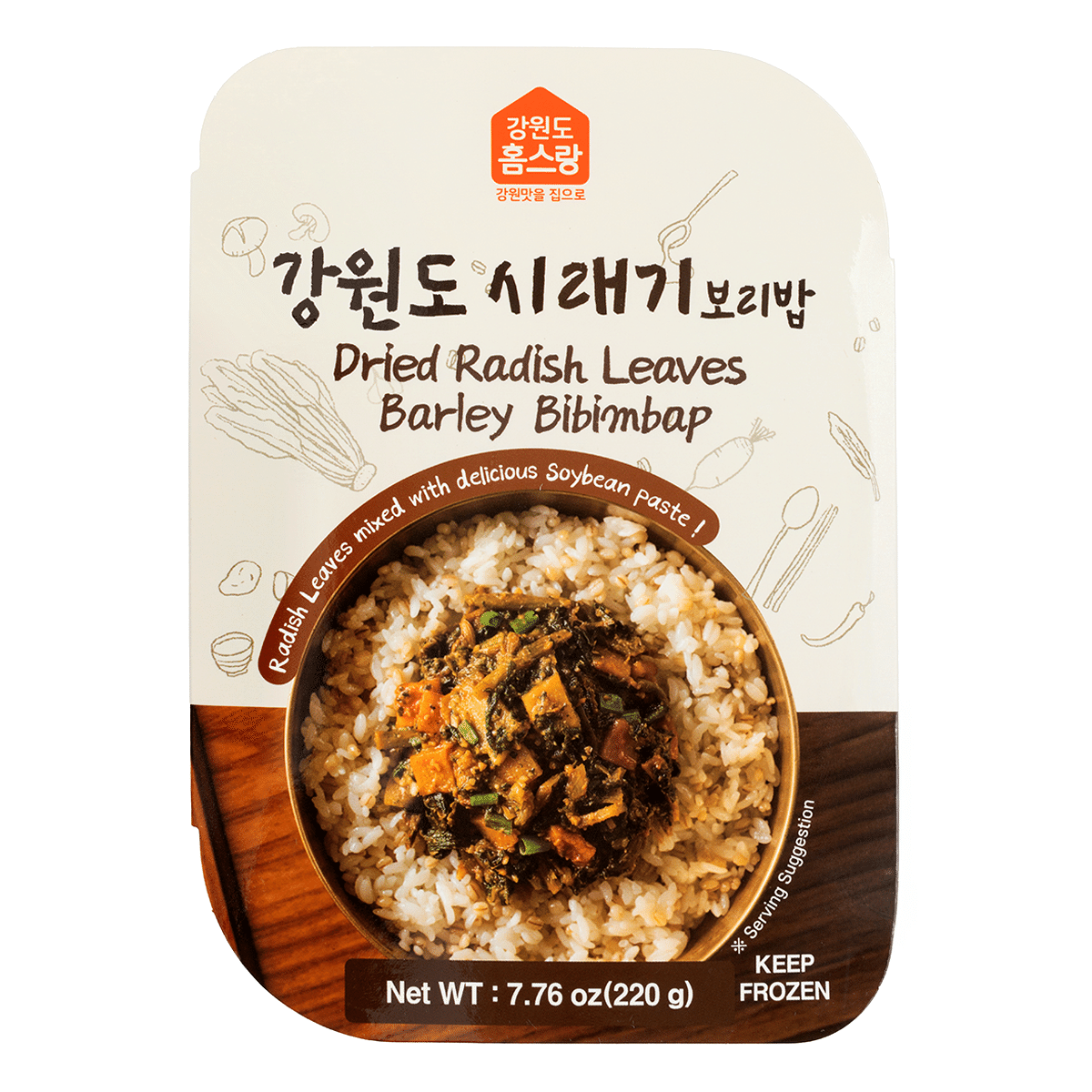 Folhas de Rabanete Secas Jayone Bibimbap de Cevada 220 g