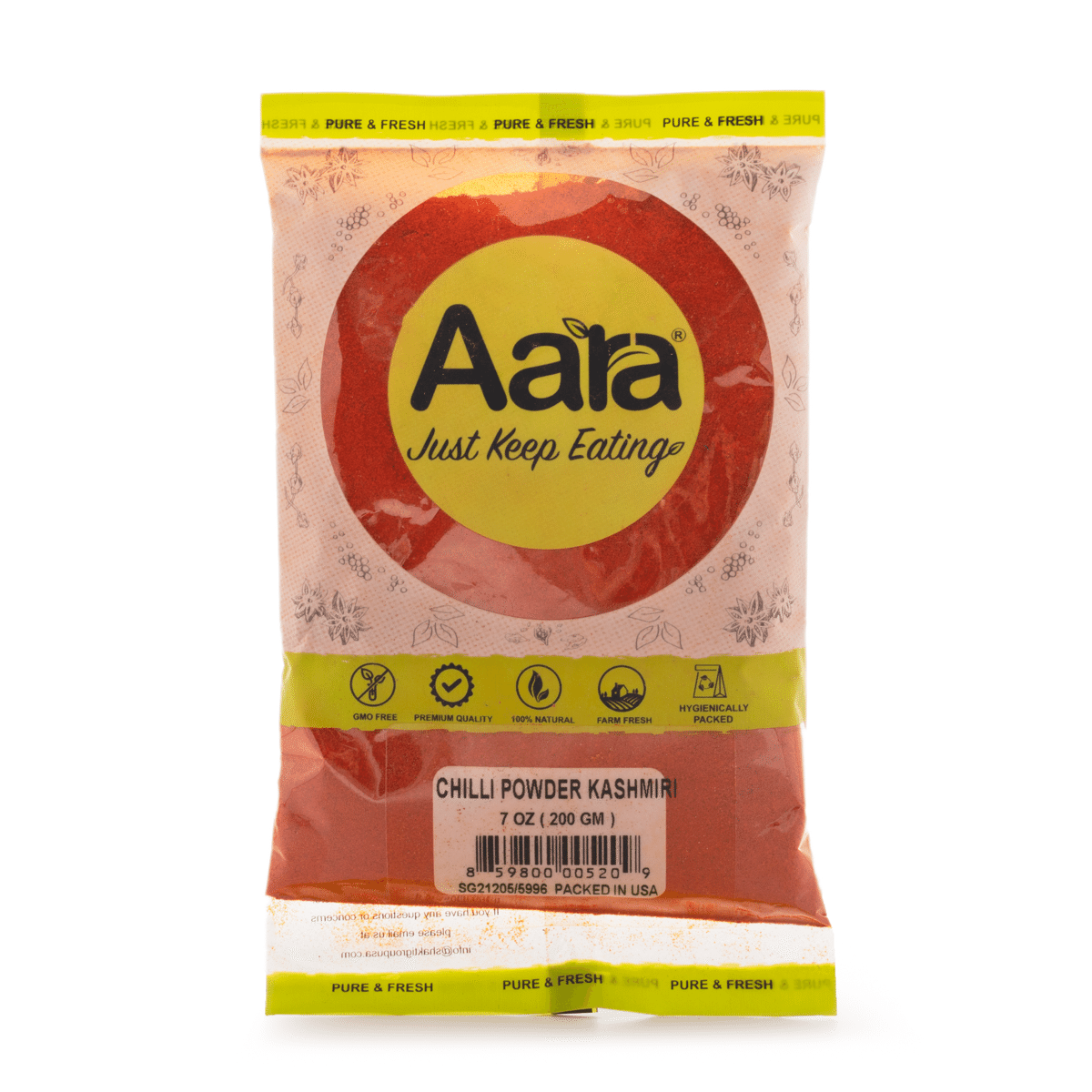 Polvo de Chile Rojo de Cachemira, Aara 200 g