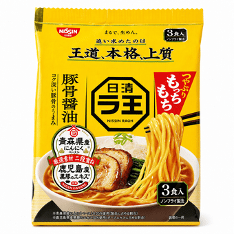 日清 ラ王 醤油 ラーメン 袋麺 3食入り 294 グラム - Weee!