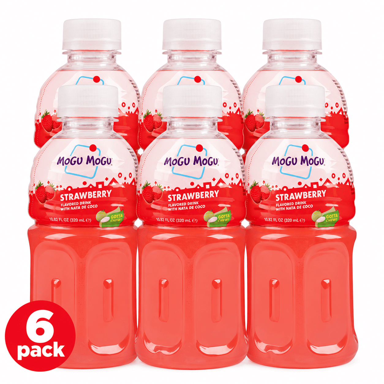 Mogu Mogu Strawberry Nata de Coco (6 pack) 10.8 fl.oz
