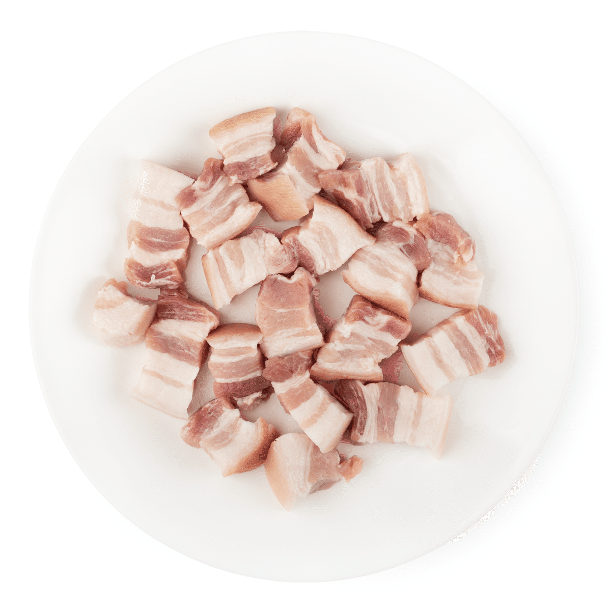 Pork Belly Cubes, Skin-on, Frozen 1.5 lb