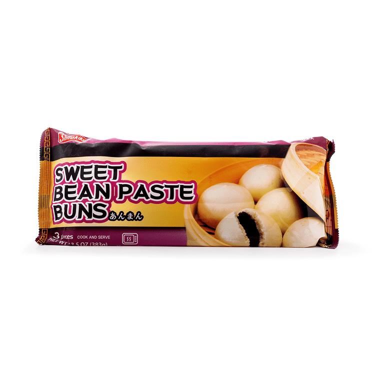 リール red bean bun Get Shirakiku Sweet Bean Paste Buns 3pcs, Frozen 383 g Delivered