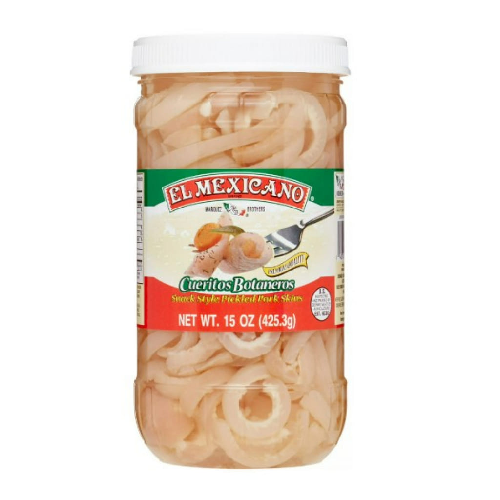 El Mexicano Pickled Pork Skins In Brine 15 oz