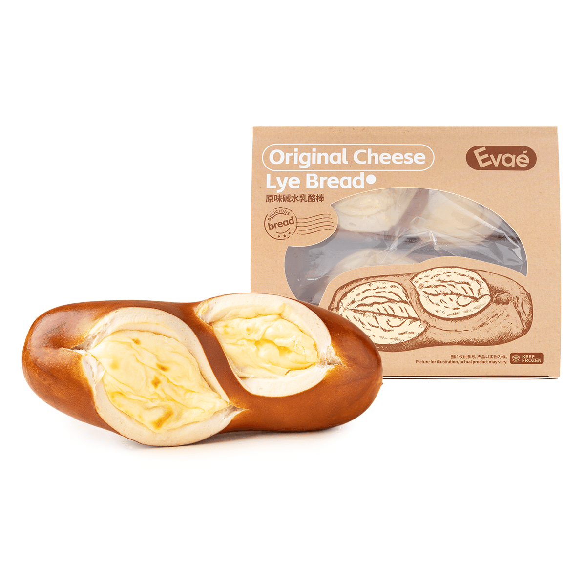 Pan de masa alcalina con queso, sabor original, Evae 360 gramo(s)