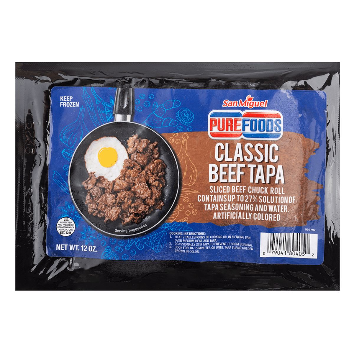 Purefoods 클래식 필리핀식 양념 소고기 슬라이스 12 온스