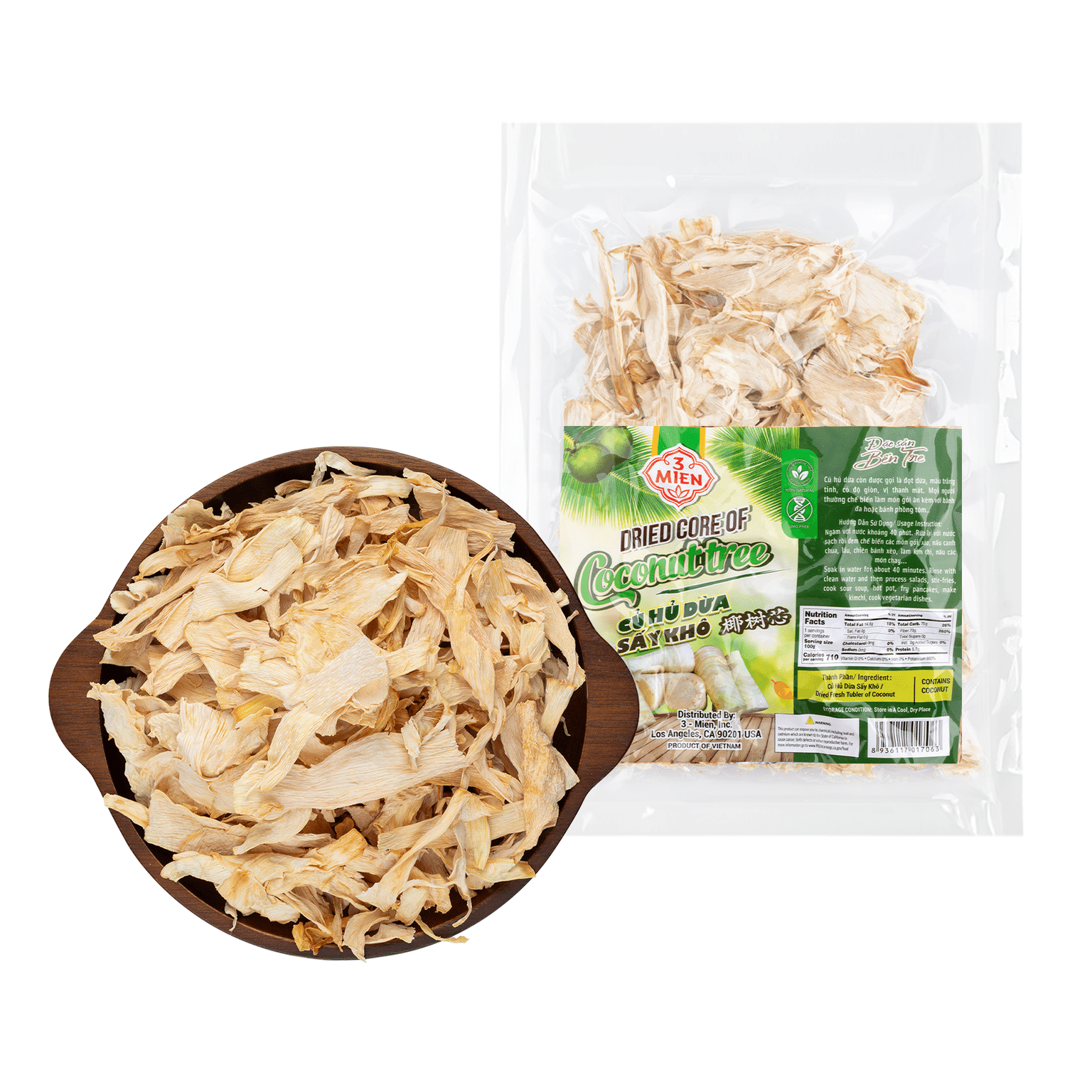 3 Mien Dried Core of Coconut Tree 100 克