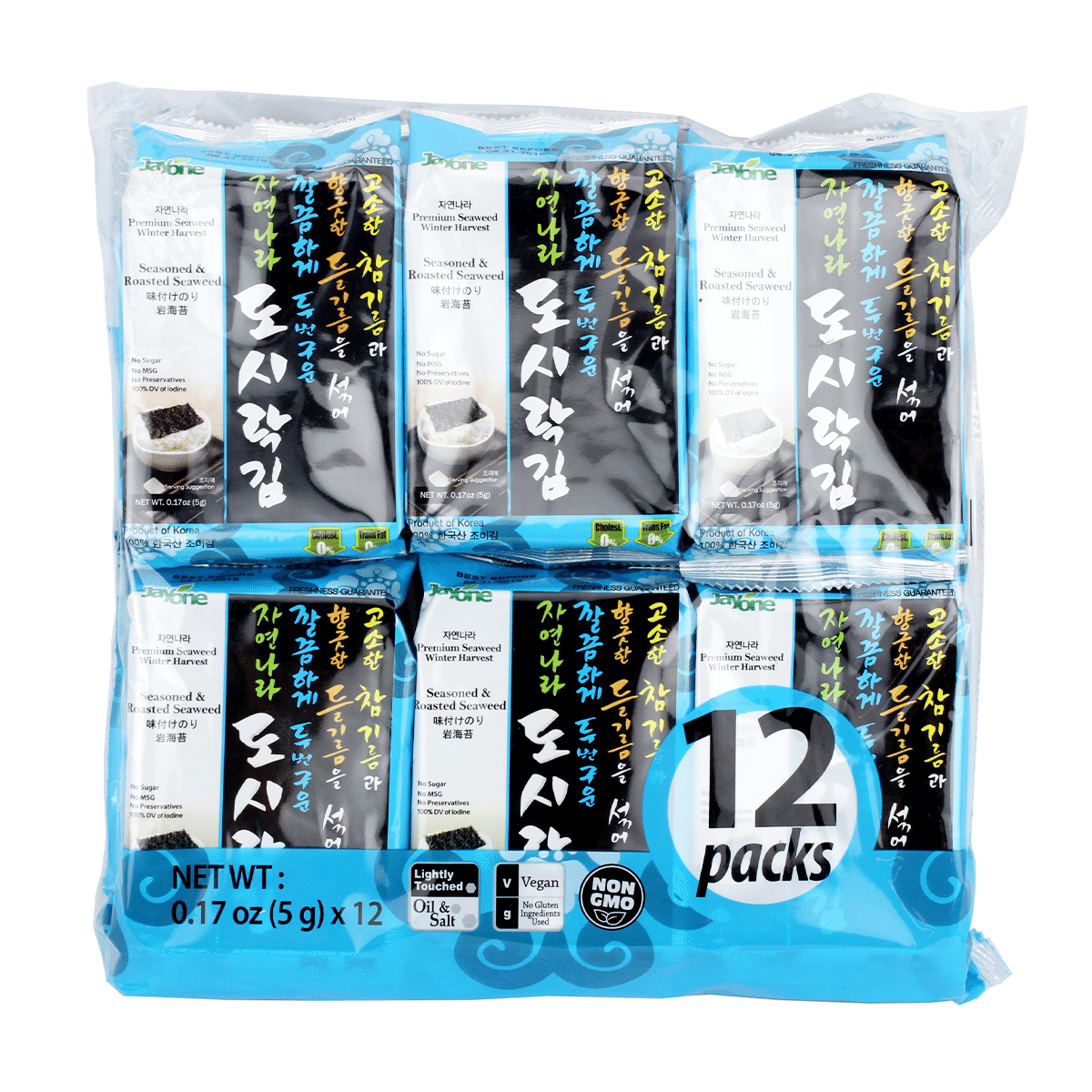 Jayone 海苔スナック 12パック入 60 グラム
