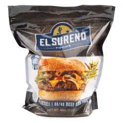 El Sureño Foods Patties 60% Beef/40% Pork 3 lb