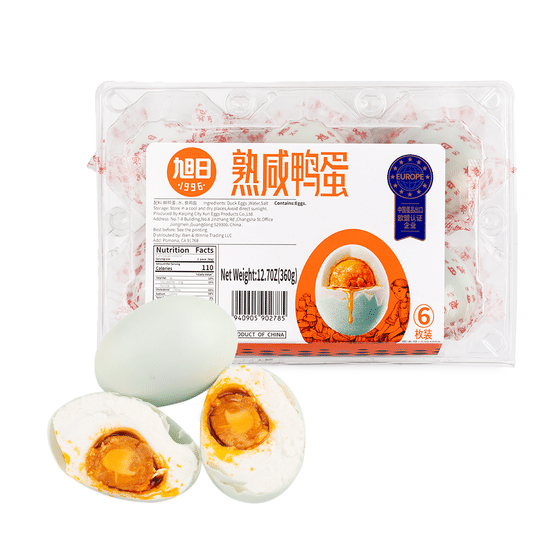 weee_canned_旭日 鬆沙流油 熟鹹鴨蛋 6枚 360克 (鴨蛋界愛馬仕) 360 克