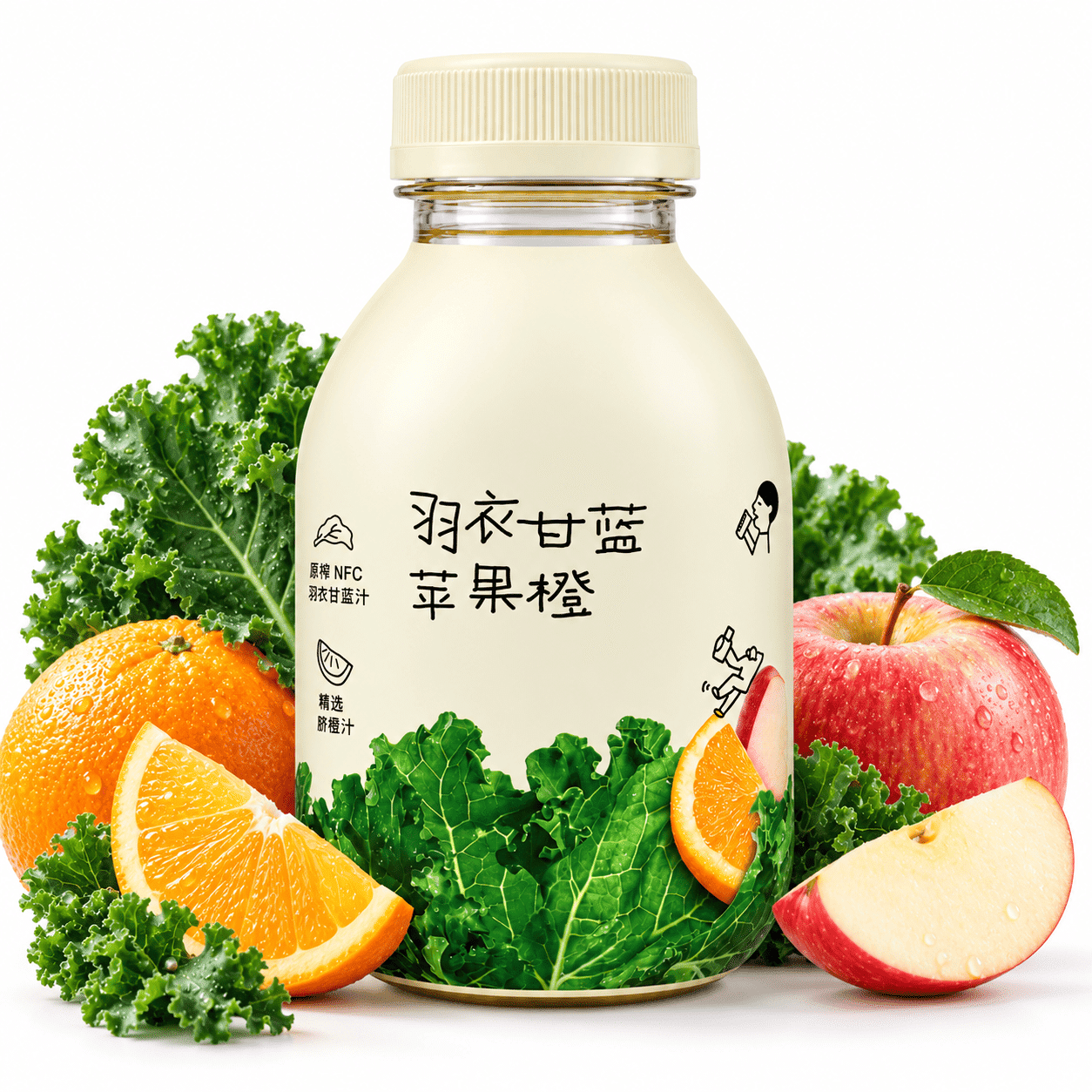 HEYTEA 사과 오렌지 케일 맛 음료 350 밀리리터