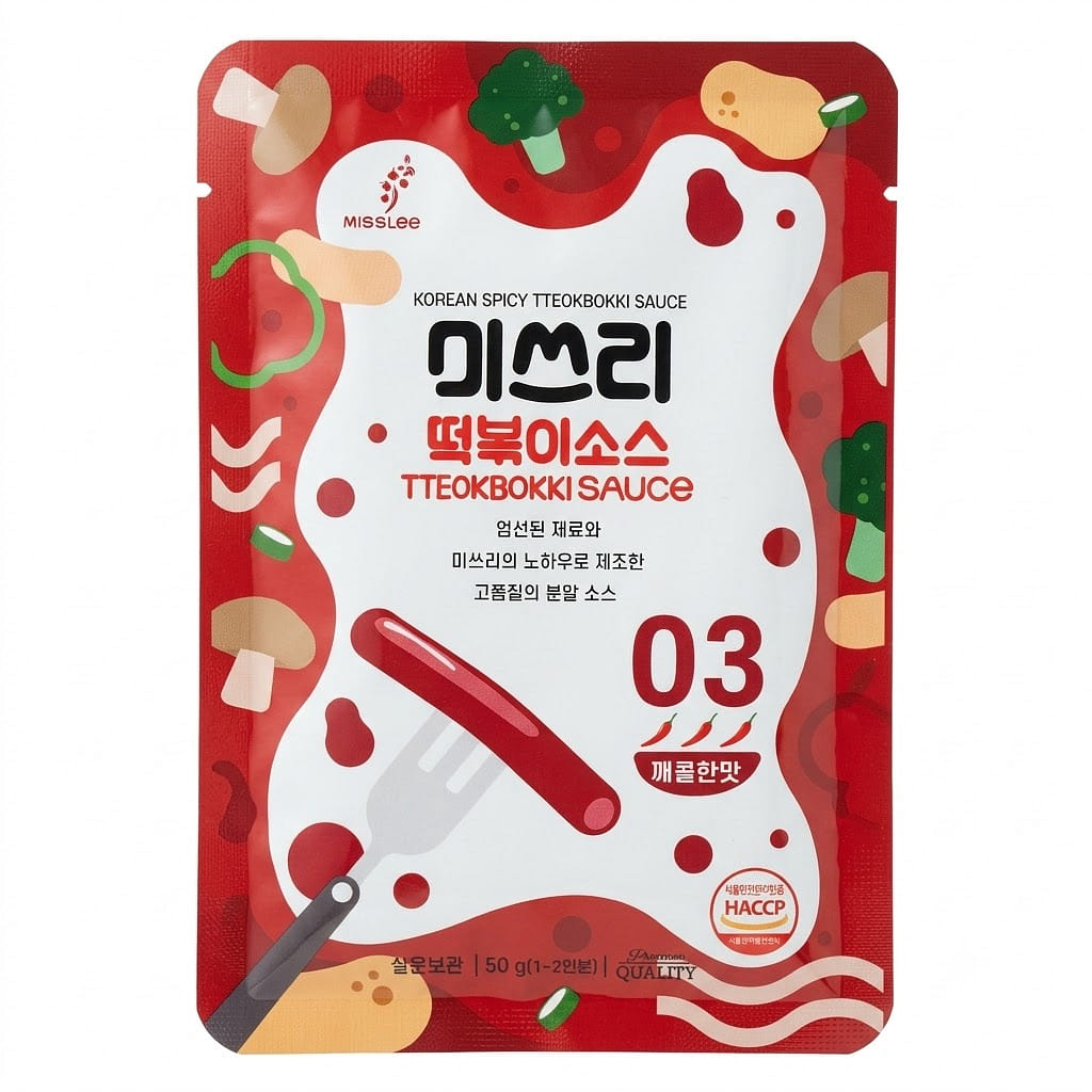 미쓰리 떡볶이 소스 3단계 매콤한맛 50 그램
