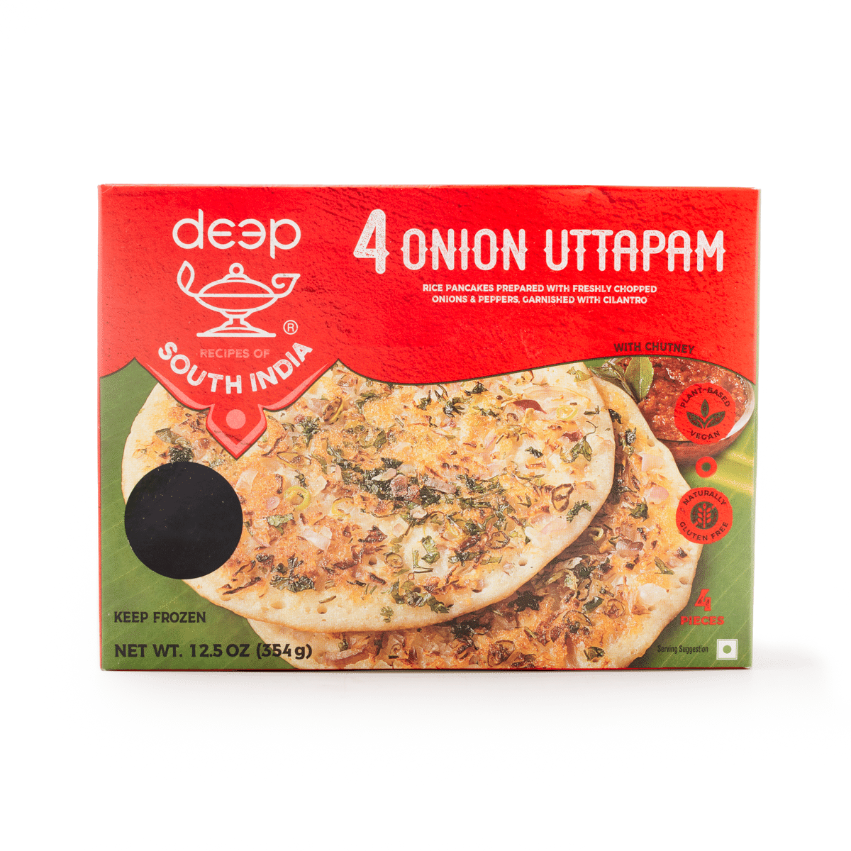 Deep Onion Uttapam 4pcs, Frozen 12.5 oz