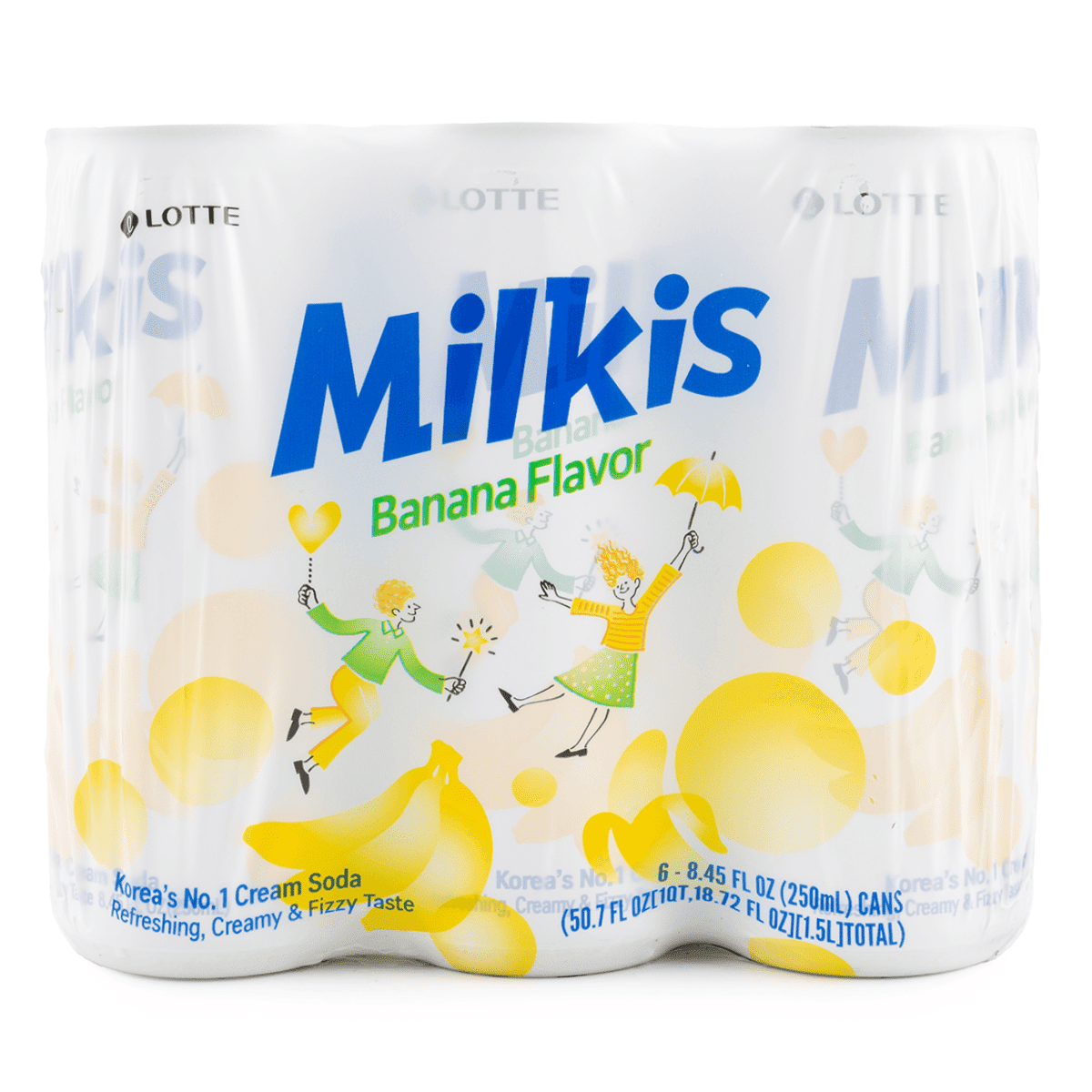 Lotte Milkis Banana Flavor 250 ml*6 cans