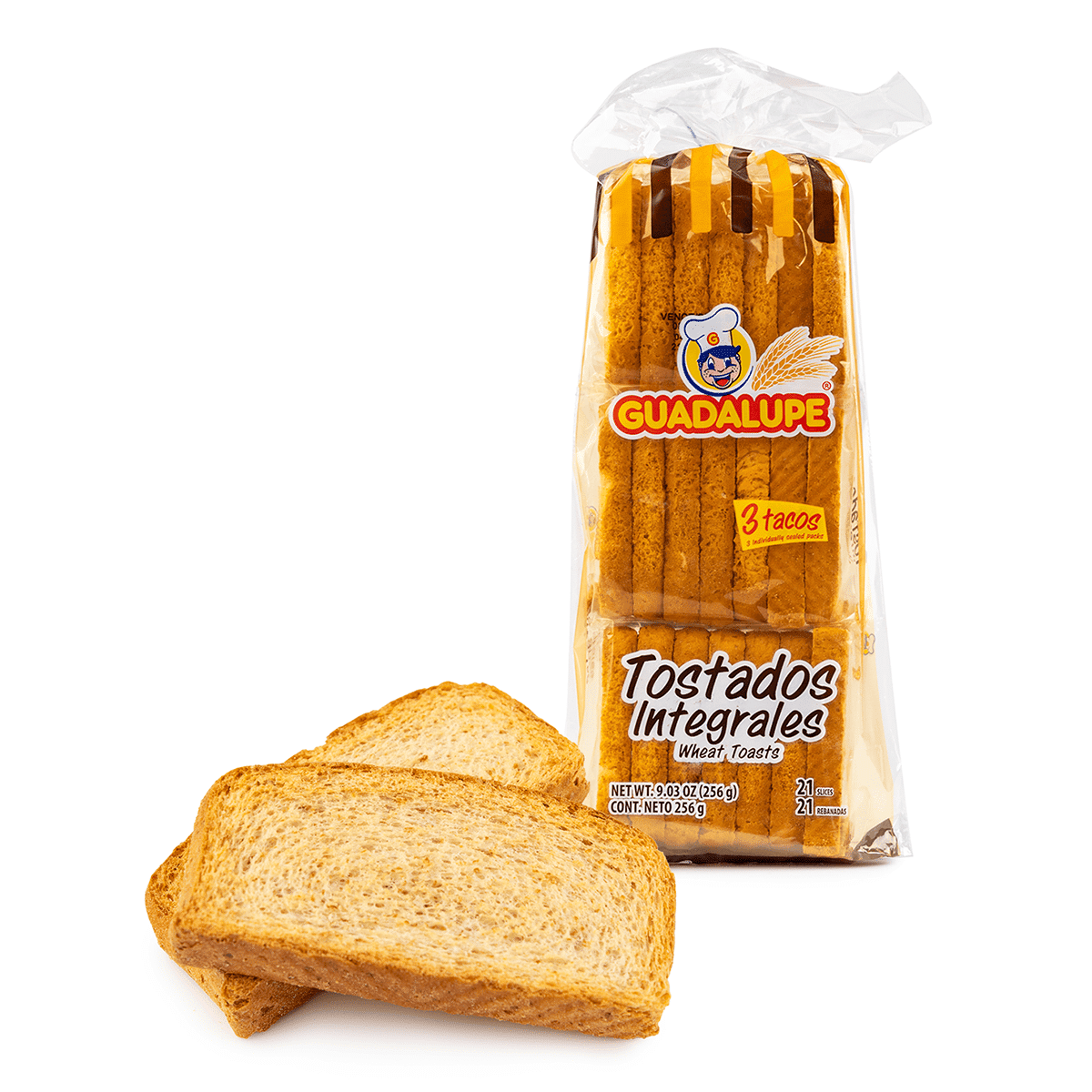 Tostadas Integrales Guadalupe 21rebanadas 256 gramo(s)
