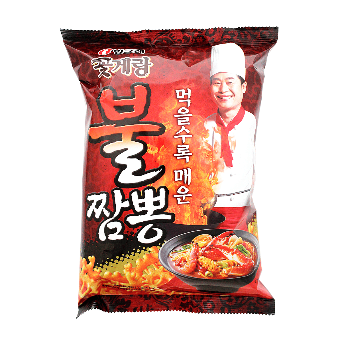 Binggrae Crab Shape Snack, Flaming Hot 70 g