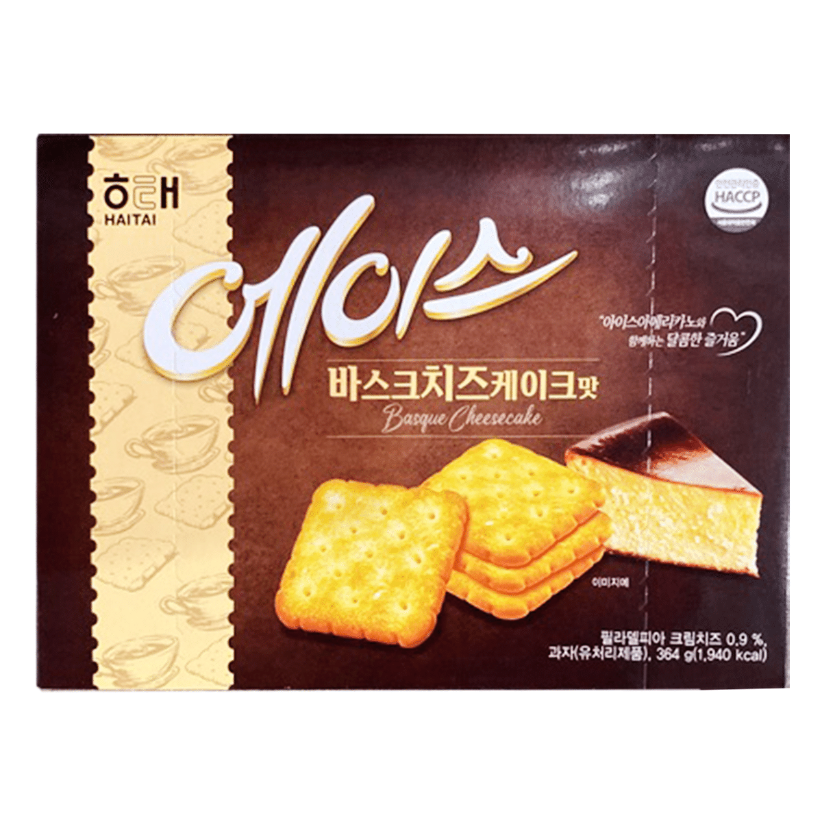 해태 에이스 바스크 치즈 케이크맛 364 그램*10 팩