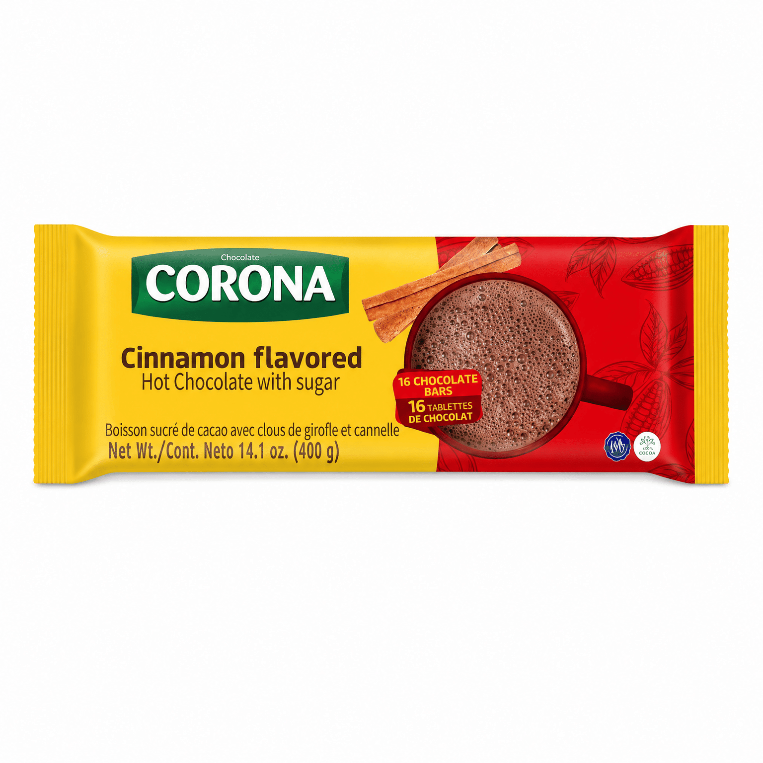 Corona Hot Chocolate Cloves and Cinnamon Bar 400 g