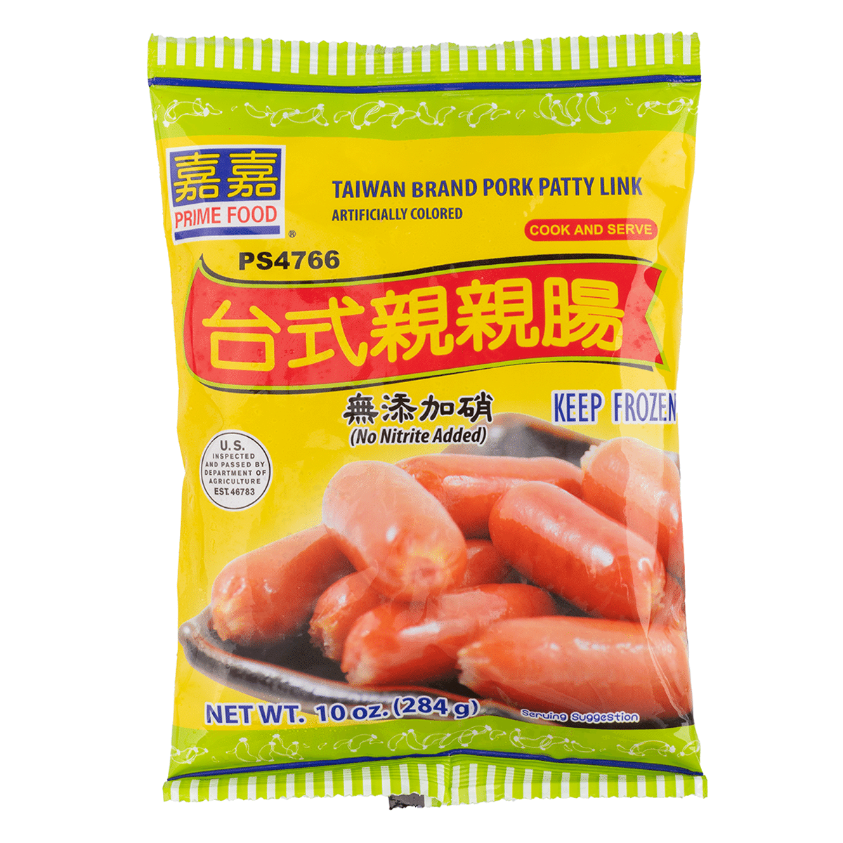 Prime Food Taiwanese Cured Pork Patty Links, Frozen 284 g