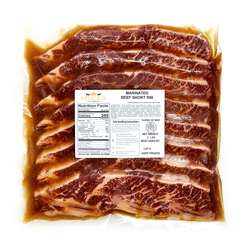 Marinated Sliced Beef Short Rib 3 Bone, Trimmed 2 lb