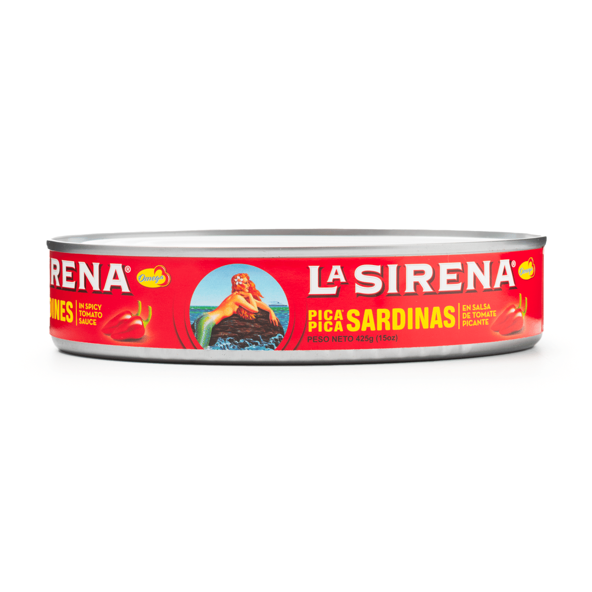 La Sirena Pica Pica 매운 토마토 소스 정어리 타원형 캔 15 온스
