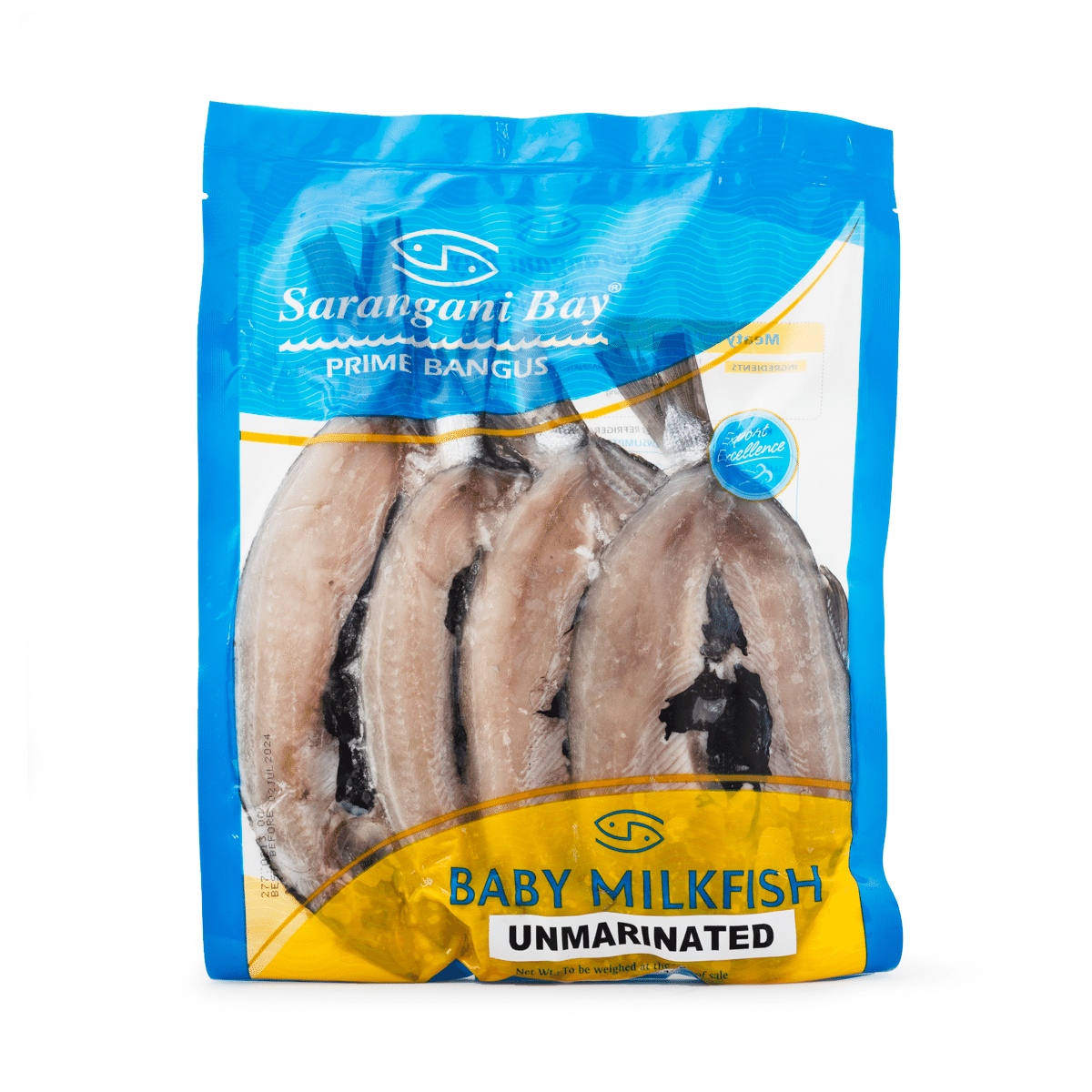 Sarangani Bay Split Unmarinated Baby Bangus (Milkfish), Frozen 400-648 g