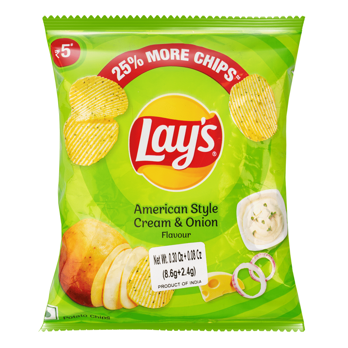 Chips Lay's, Sabor Crema de Cebolla Americana 11 g