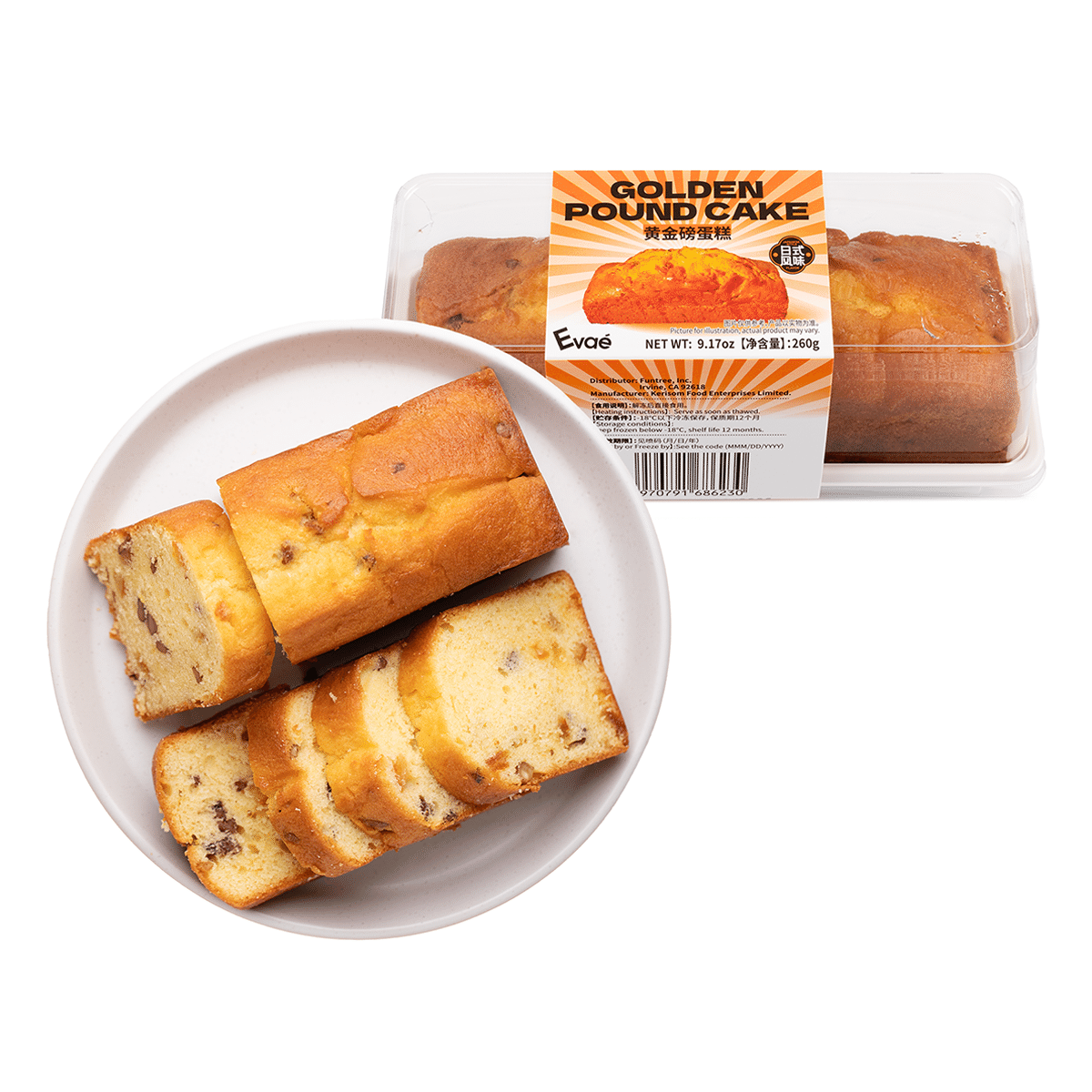 Evae Golden Pound Cake 260 gramo(s)