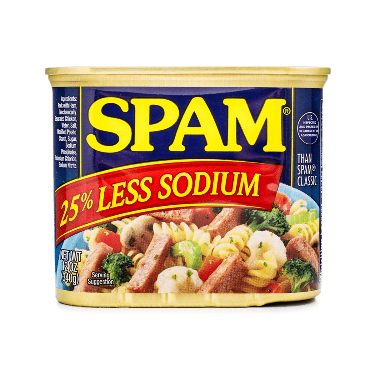 Spam 25% Less Sodium Lunch Meat 12 oz*12 pack