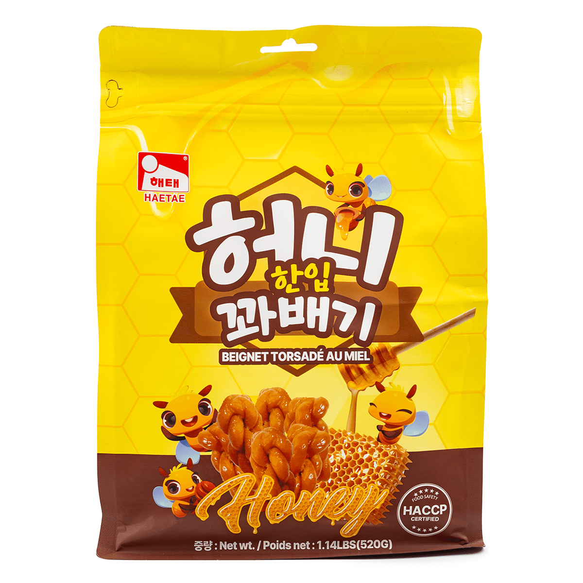 해태 허니 한입 꽈배기(낱개포장) 520 그램*9 팩