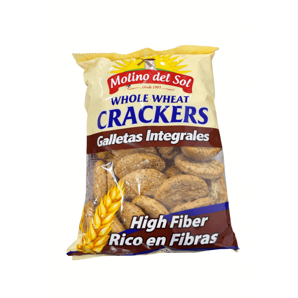 Molino del Sol Galletas Integrales Rico en Fibras 8.18 onza(s)
