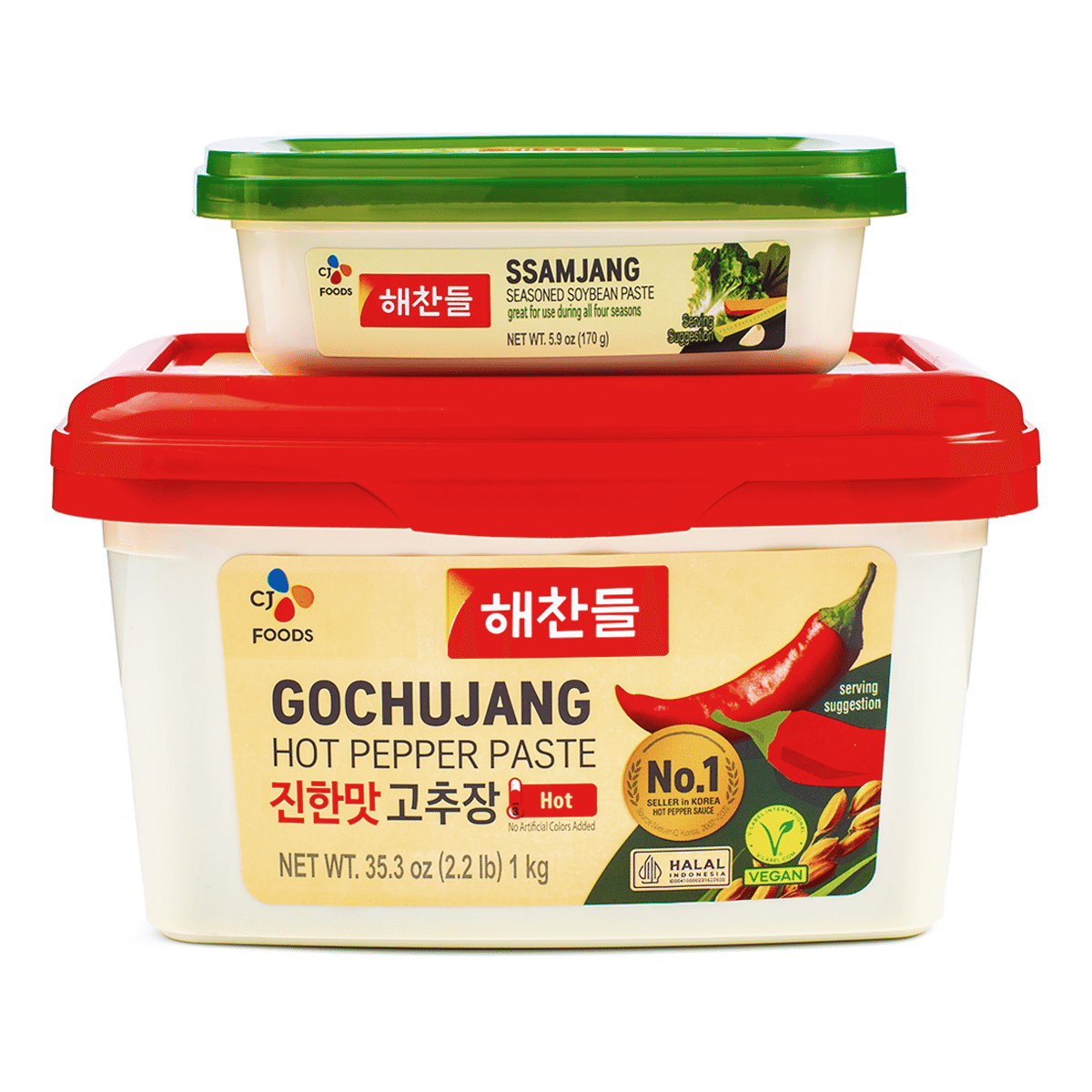 CJ 해찬들 매운맛 골드 고추장+사계절 쌈장 1 개