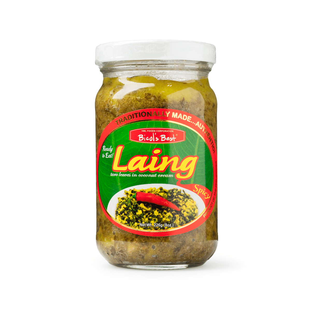 Bicol's Best ลาอิง - ใบเผือกในครีมกะทิเผ็ด 8 oz