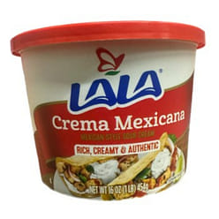 Lala Crema Mexicana Mexican Style Sour Cream. 16 oz