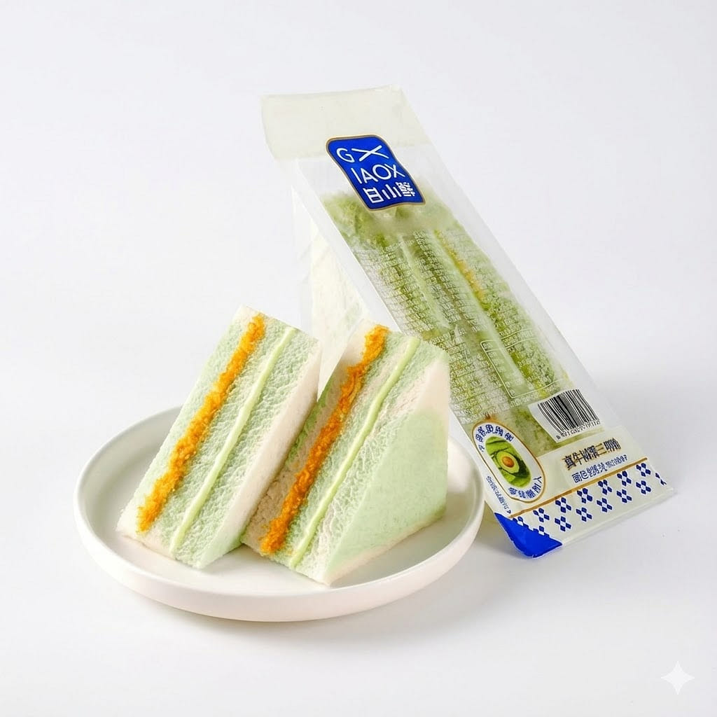 Gan Xiaoxian 아보카도 맛 치킨 플로스 샌드위치 70 그램