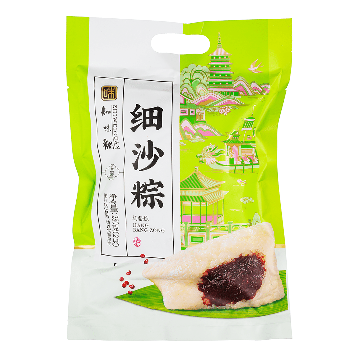 Zhi Wei Guan Rice Dumplings with Red Bean Paste, Frozen 280 g