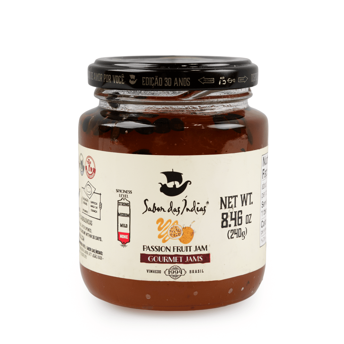 Sabor das Índias Passion Fruit Gourmet Jam 240 g