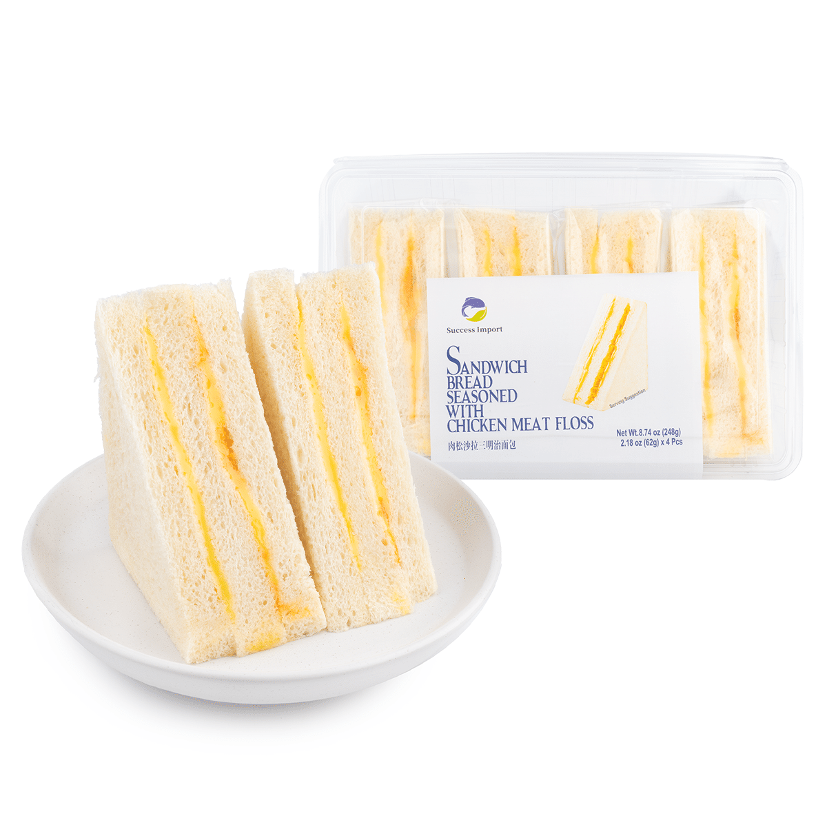 Sandwich Bread Seasoned With Chicken Meat Floss 248 g