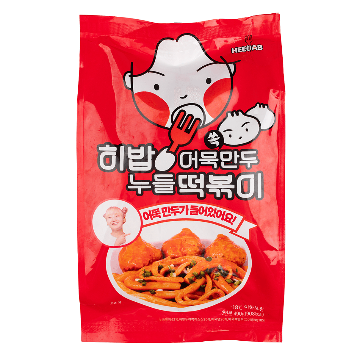 JEJU Heebab Fish Cake Noodle Tteokbokki 490 g