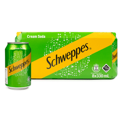 Schweppes Cream Soda, Low Sugar 330 ml*8 cans