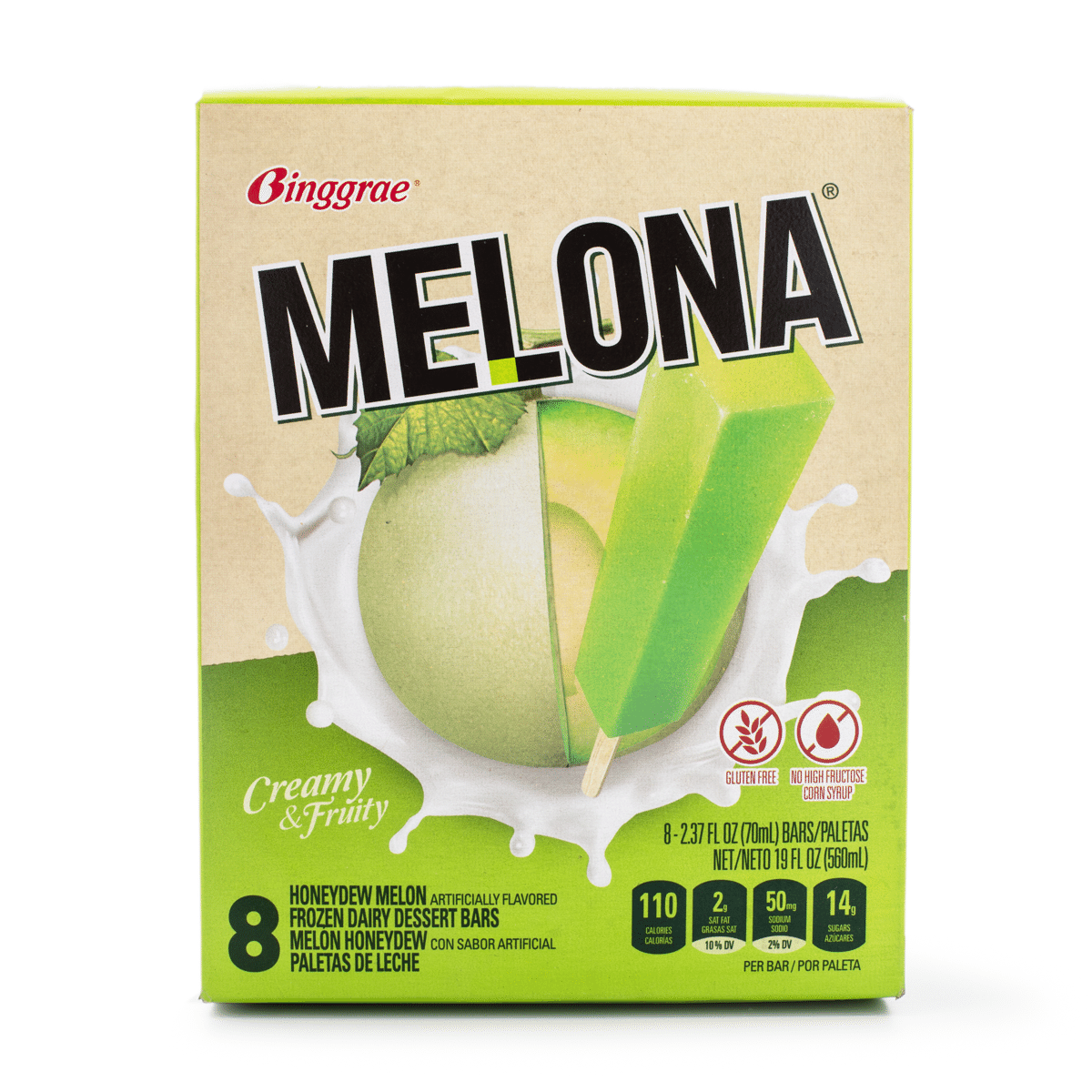 Binggrae Melona ハニーデューメロン味アイスバー 560 ml(ミリリットル)