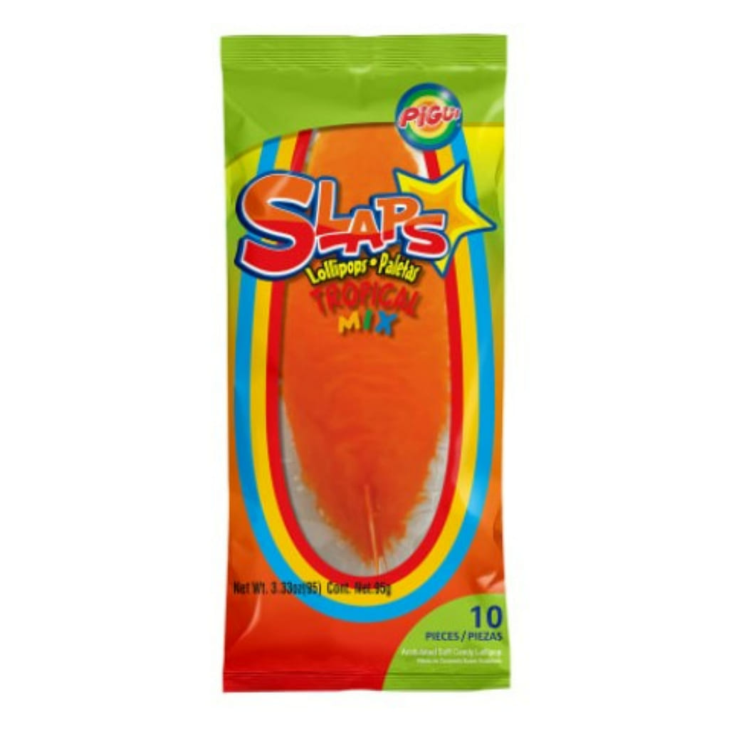 Piguii Sweet 2 You Slaps lollipops Tropical Mix 0.33 oz*10 pack