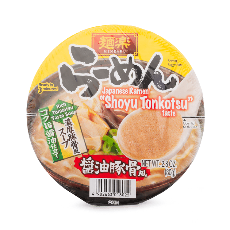 ラーメン品 Hikari 麺楽インスタントラーメン 醤油とんこつ 2.8 オンス - Weee!