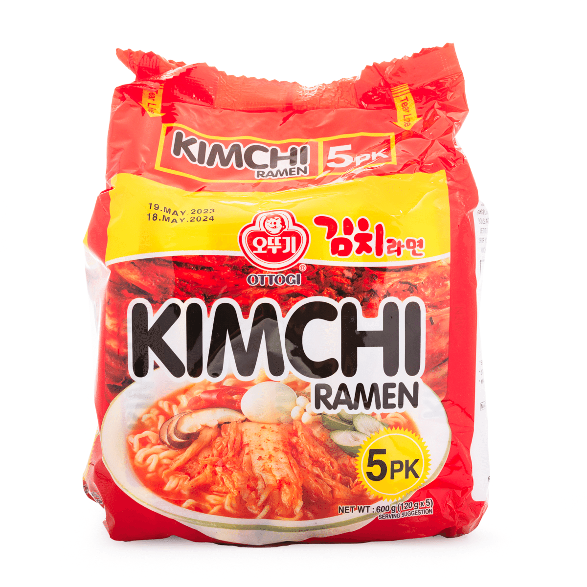 오뚜기 김치 라면 5팩 21.16 온스*8 팩