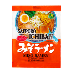 Sapporo Ichiban Instant Noodle, Miso Flavor 101g*5 17.75 oz*6 pack