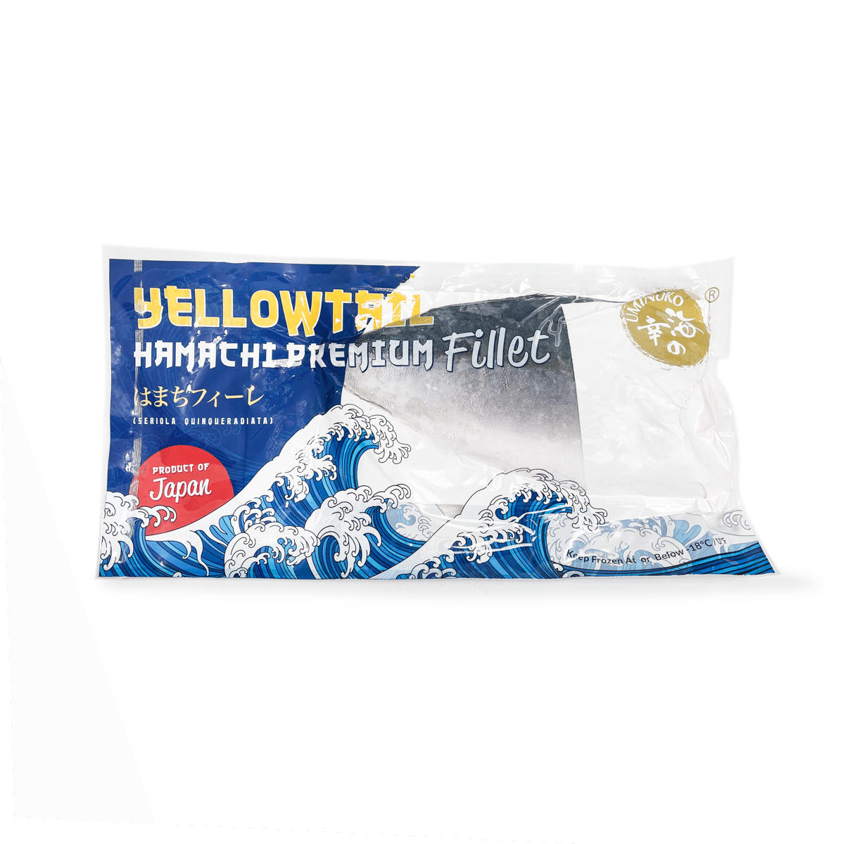 Filete de Hamachi Yellowtail de Calidad Premium para Sashimi, Congelado, Uminoko 2-3 libra(s)