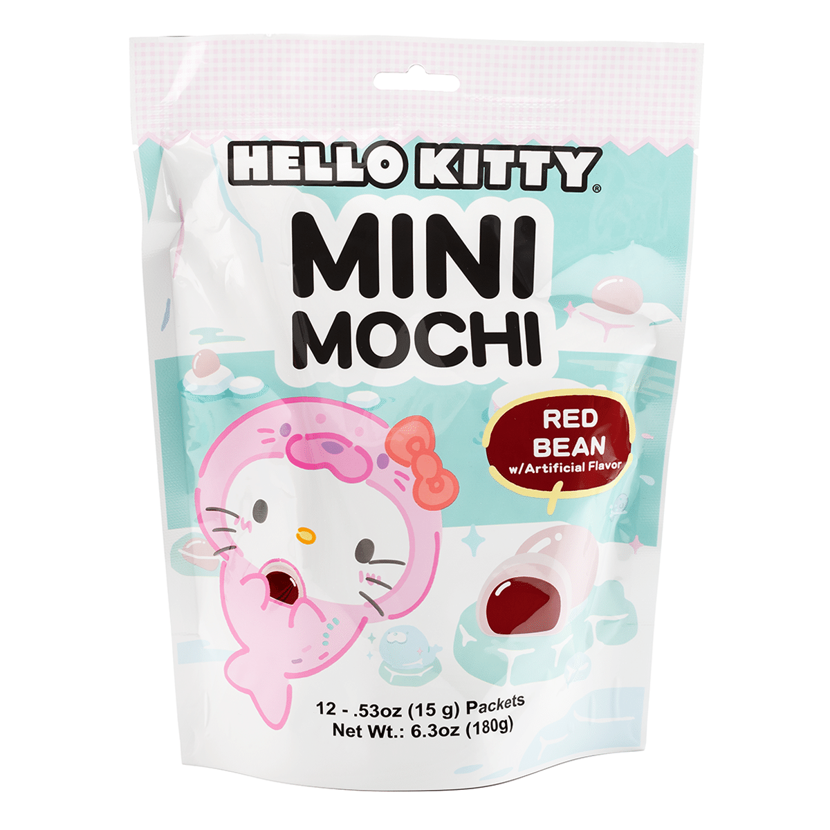 Sanrio Hello Kitty Mini Mochi Red Bean Flavor 3x8x6.3 oz 6.3 온스